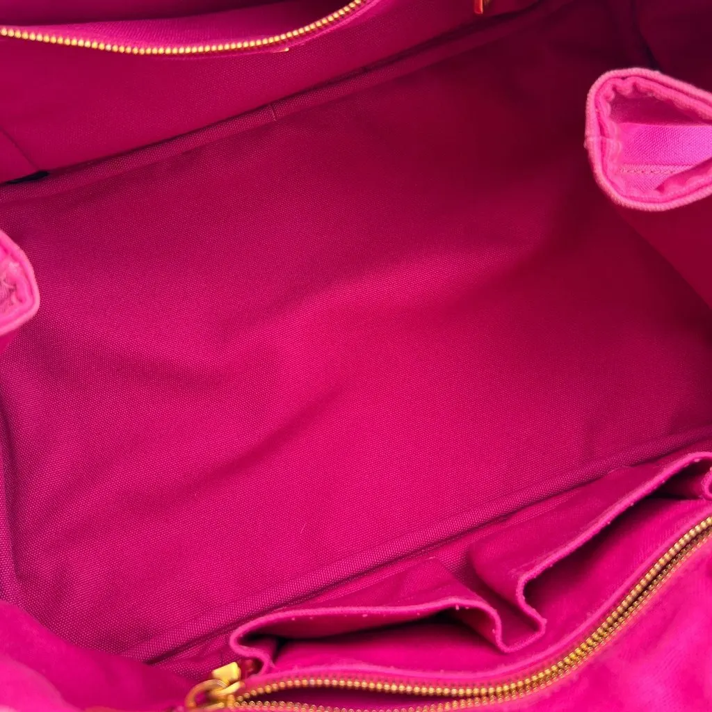 Prada Tote Bag Vintage Canapa Pink Canvas Good - Box View