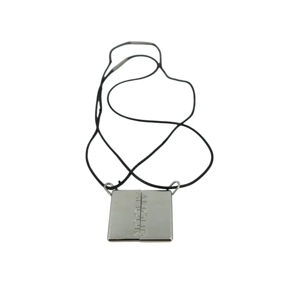 Hermes Necklace Black Lace Good - Front View