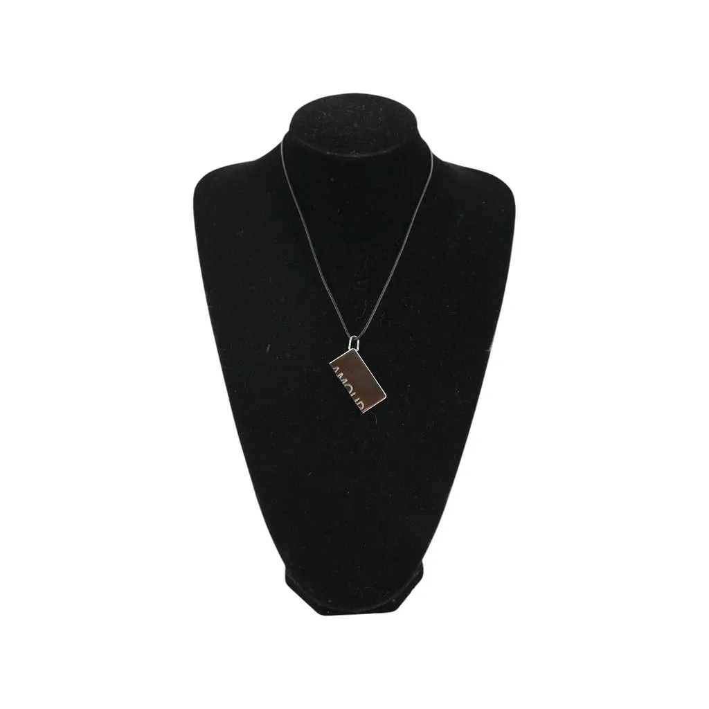 Hermes Necklace Black Lace Good - Back View