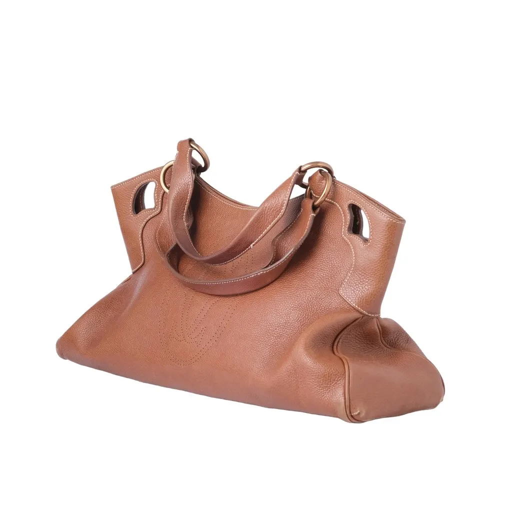 Cartier Brown Leather Medium Marcello de Cartier Bag -'10s Brown Leather Good - Back View