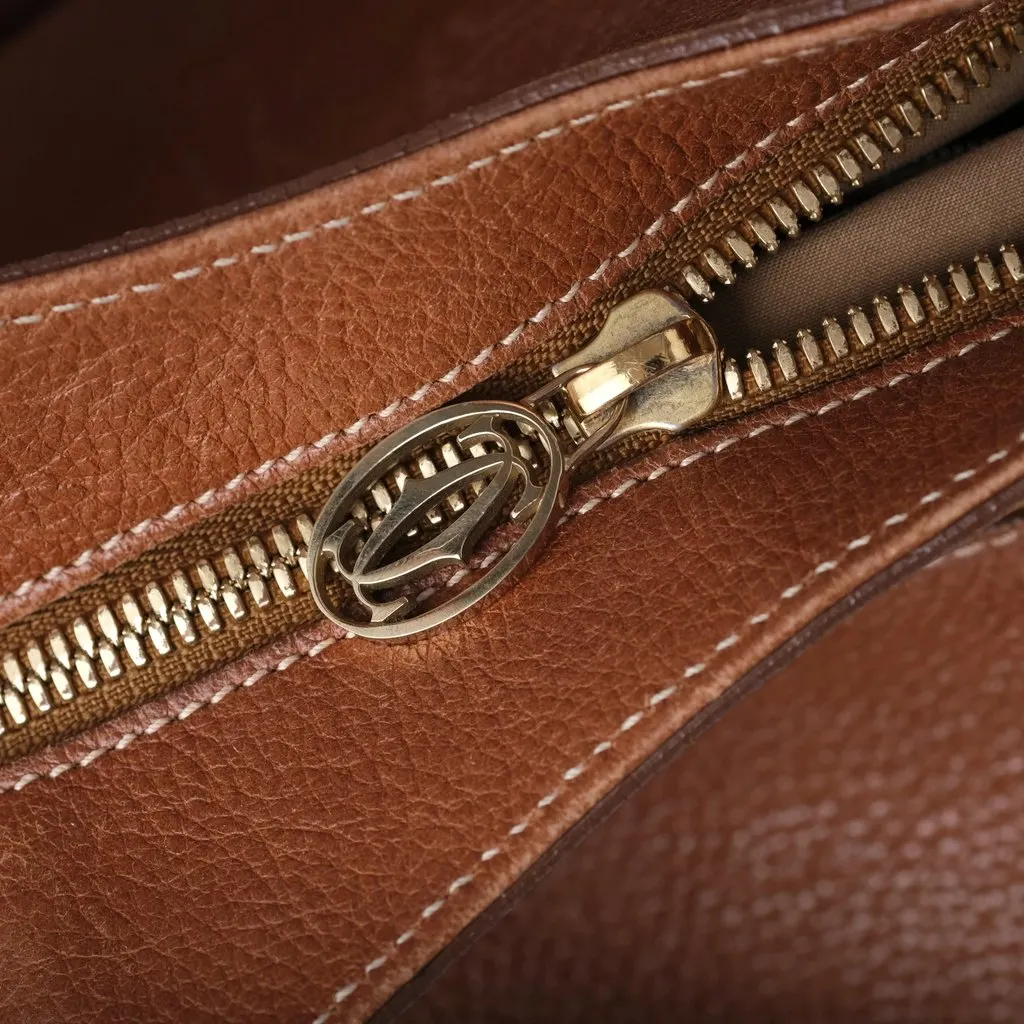 Cartier Brown Leather Medium Marcello de Cartier Bag -'10s Brown Leather Good - Box View