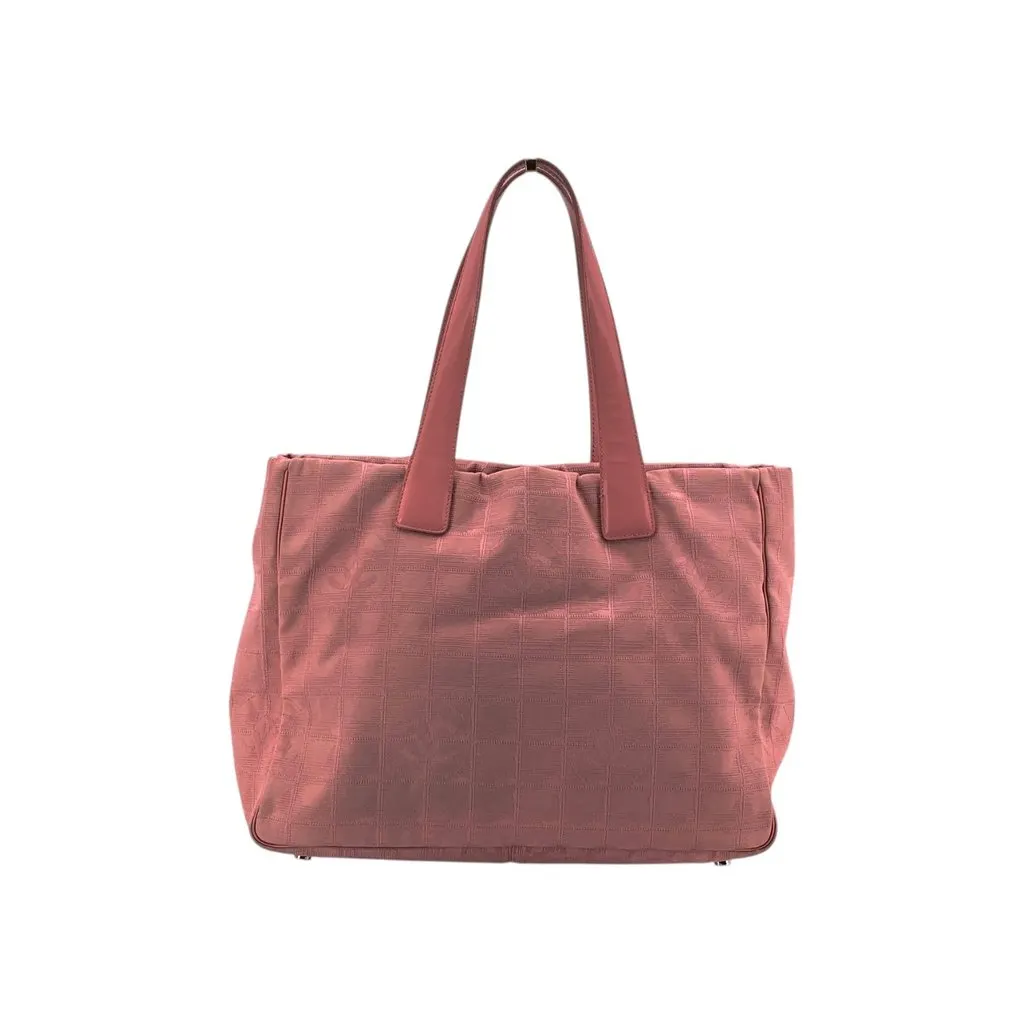 Chanel Tote Bag Vintage Classic CC Shopping Pink Good - Inside View