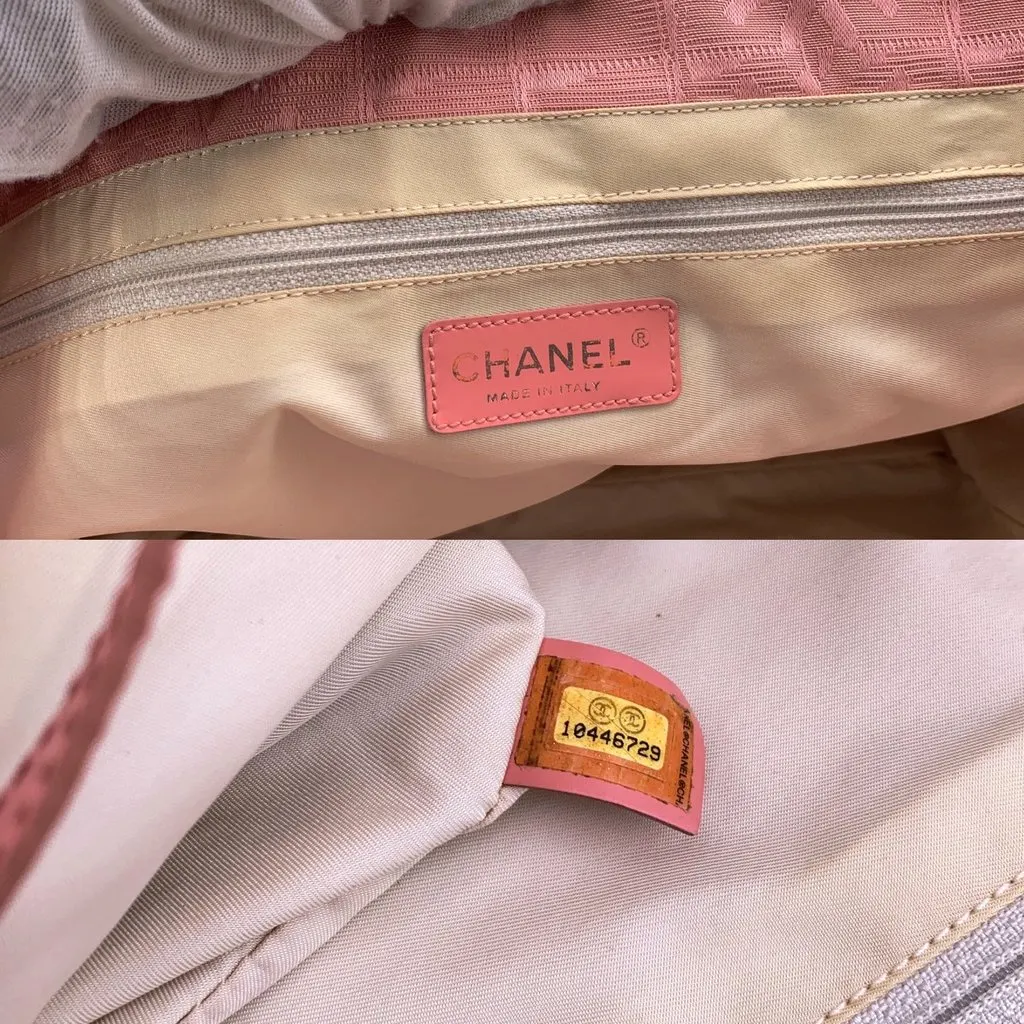 Chanel Tote Bag Vintage Classic CC Shopping Pink Good - Box View