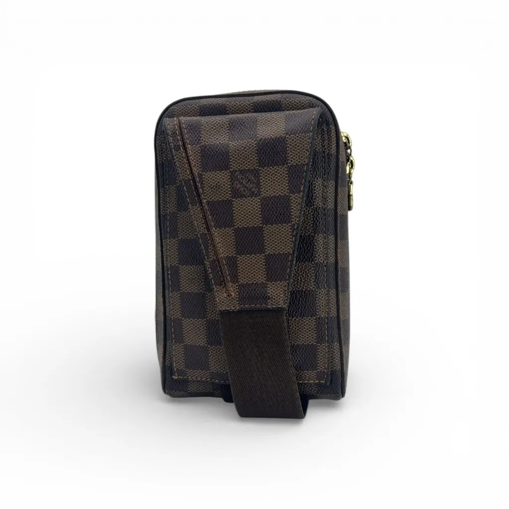 Louis Vuitton Shoulder Bag Geronimo Brown Canvas Good - Inside View