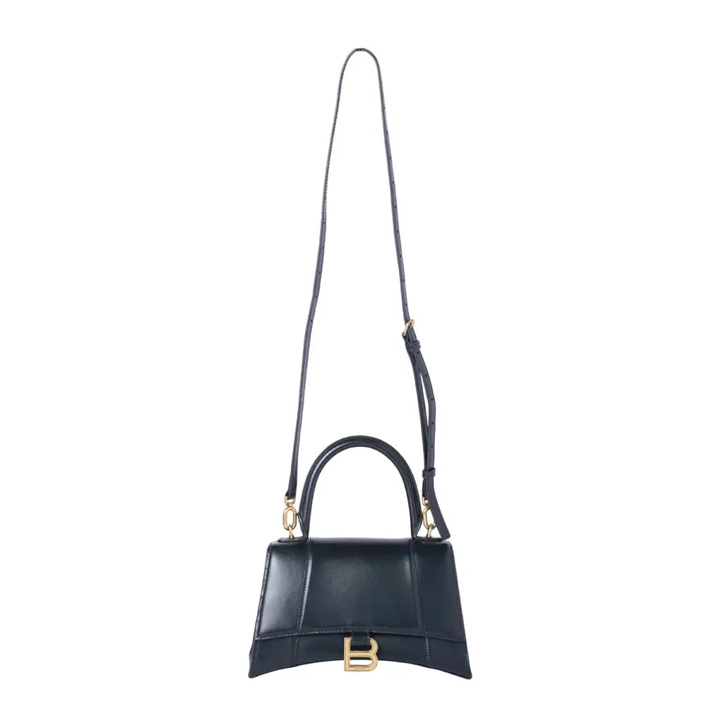 Balenciaga Small Hourglass Leather Bag - '20s Black Leather Good - Box View