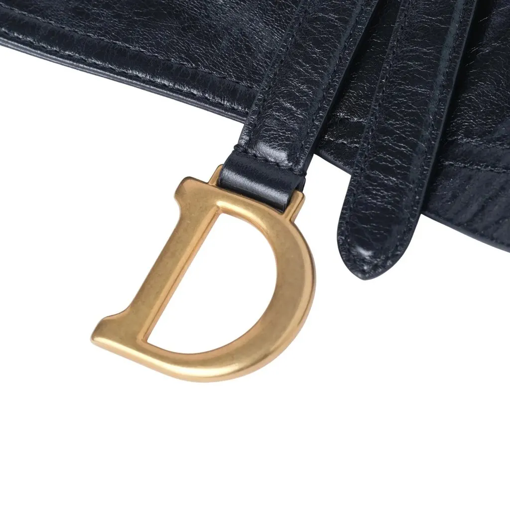 Dior Saddle Corset Belt Pouch Black - '10s Black Leather Good - Inside View
