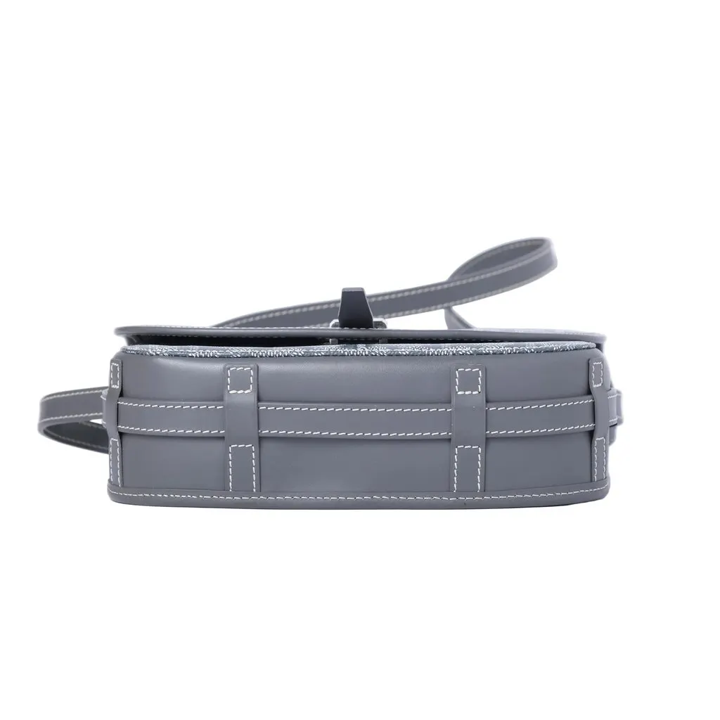 Goyard Belvedere II PM Grey Goyardine Canvas Messenger Bag - '10s Grey Canvas Good - Box View