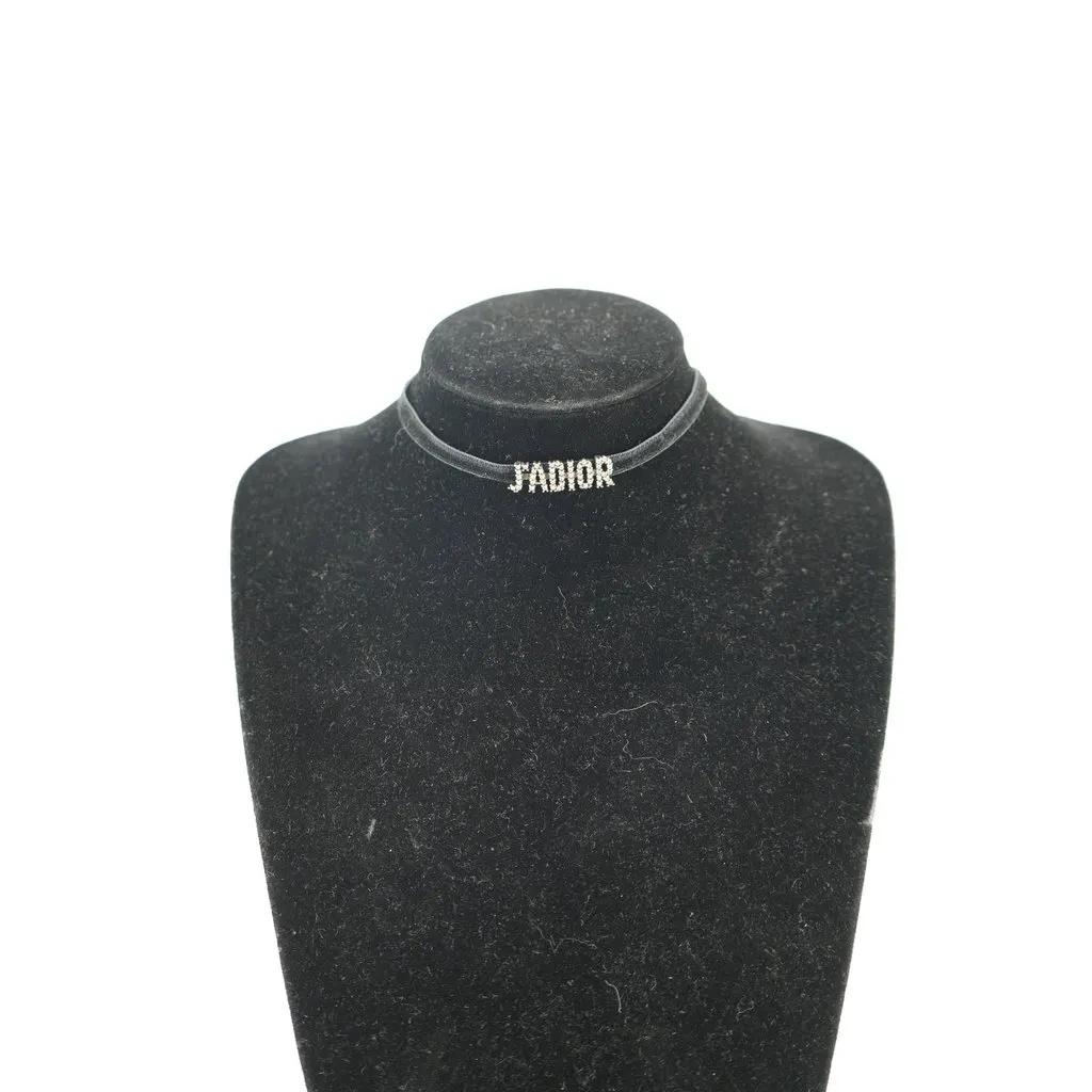 Dior Necklace Black Lace Good - Back View