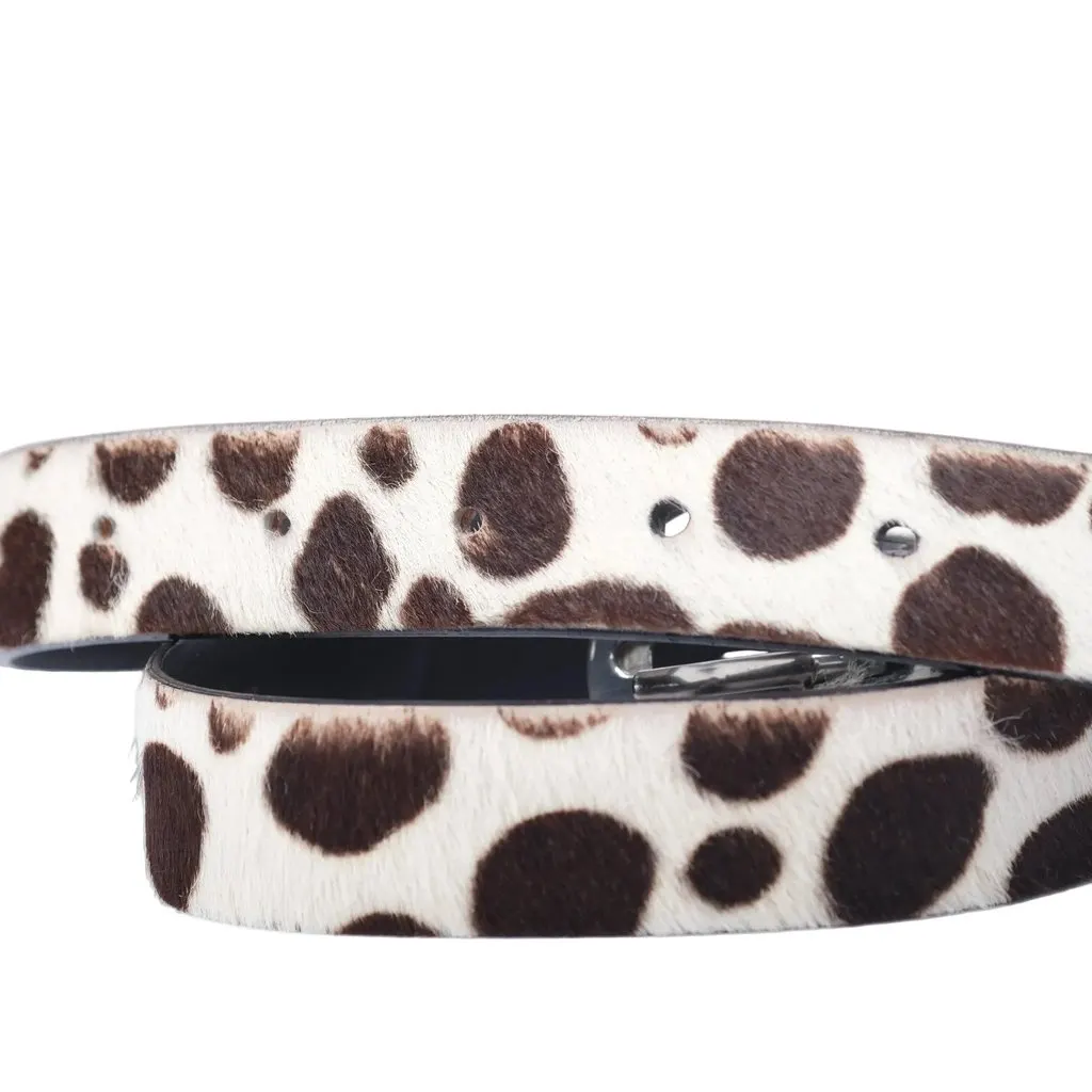 Prada Pony Hair Leopard Belt- '90s MultiColor Good - Back View