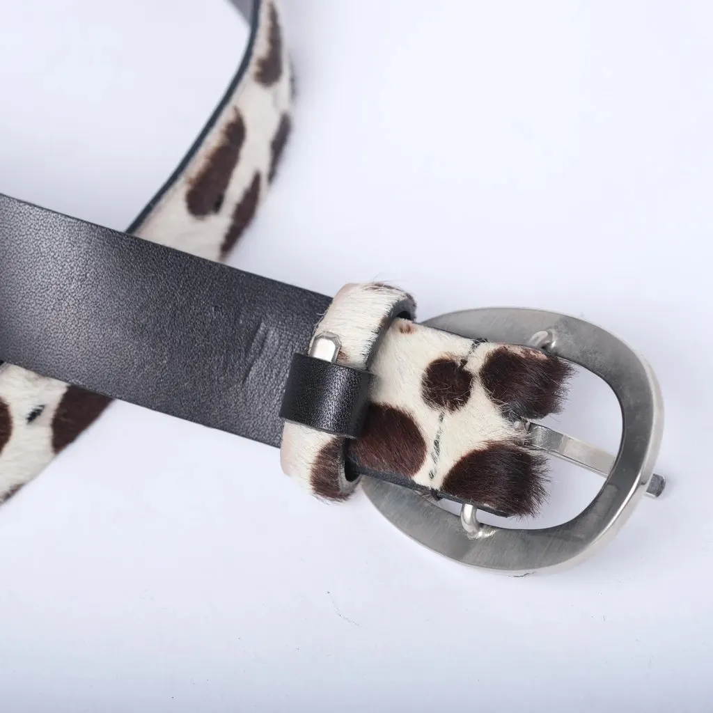 Prada Pony Hair Leopard Belt- '90s MultiColor Good - Inside View