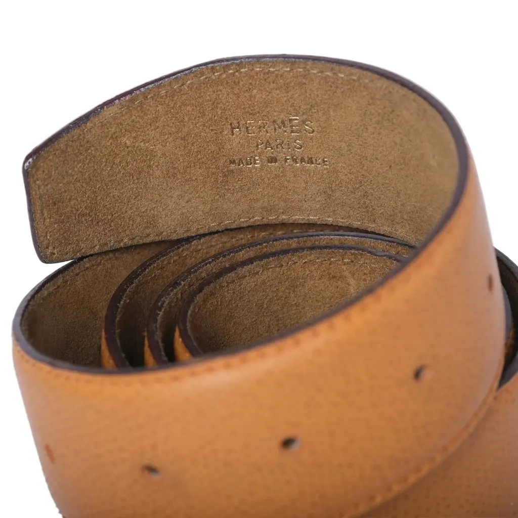 Hermès Vintage Leather Belt Strap - '00s MultiColor Leather Good - Back View