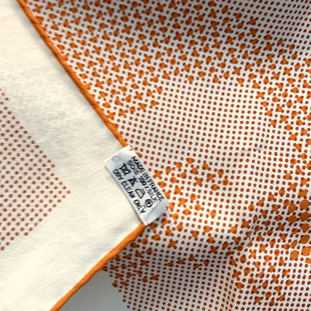 Hermes Scarf Orange Silk Good - Model View