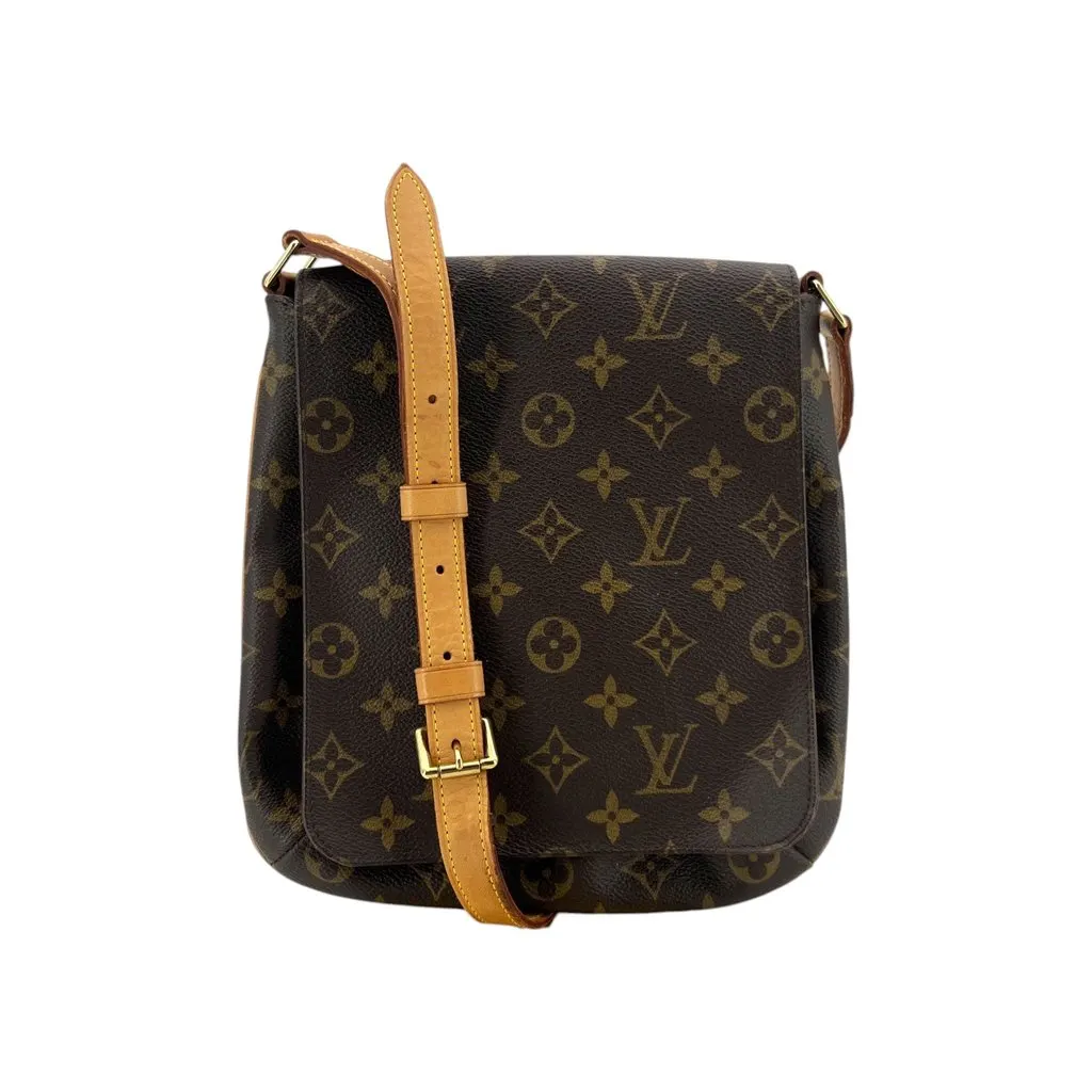 Louis Vuitton Shoulder Bag Vintage Musette Brown Canvas Good - Front View