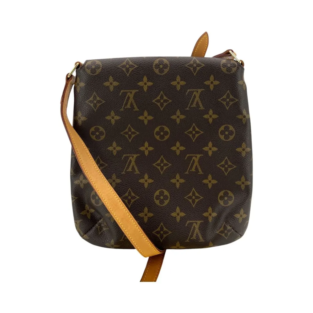 Louis Vuitton Shoulder Bag Vintage Musette Brown Canvas Good - Inside View