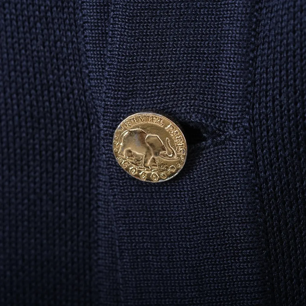 Chanel Back Button Knit Dress - '90s Navy Good - Box View