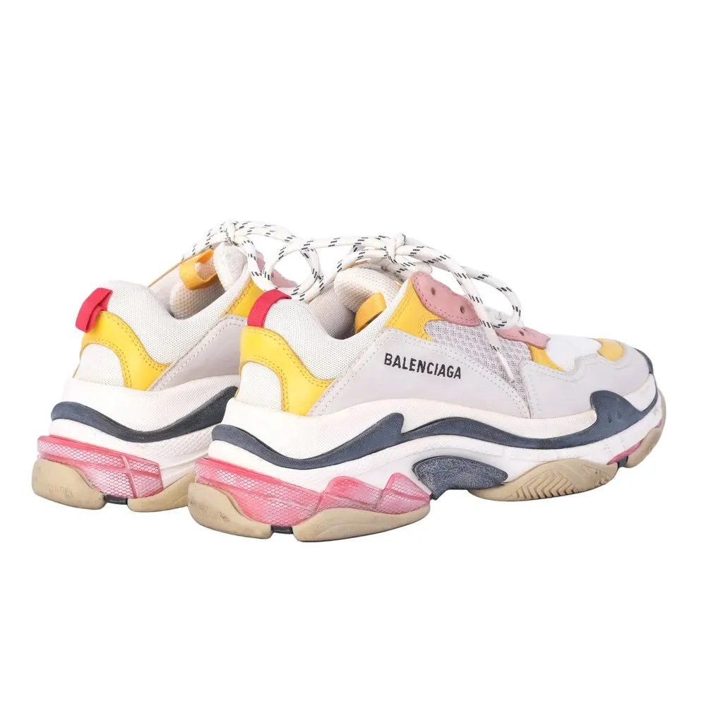 Balenciaga Triple S Leather Sneakers - '10s Beige Leather Good - Inside View