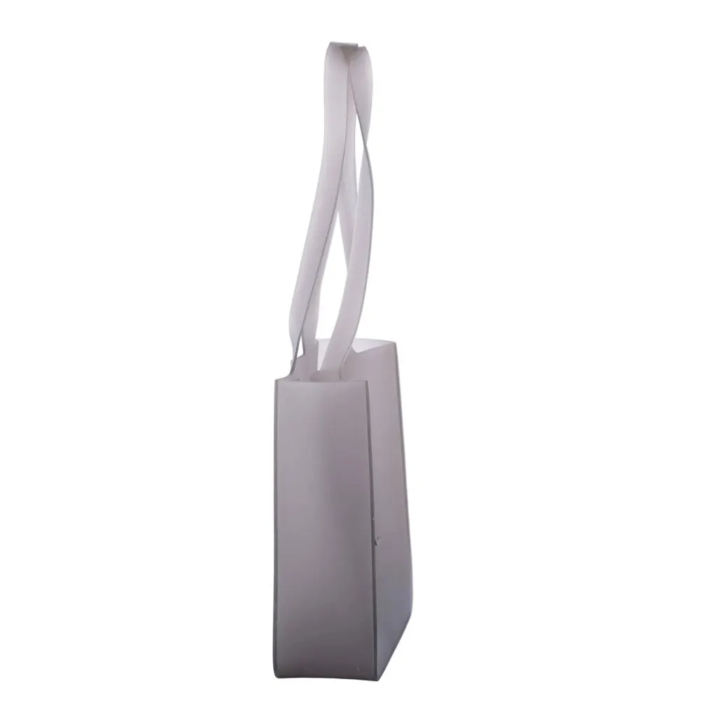 Chanel Jelly Logo Tote -'00s Silver Good - Back View