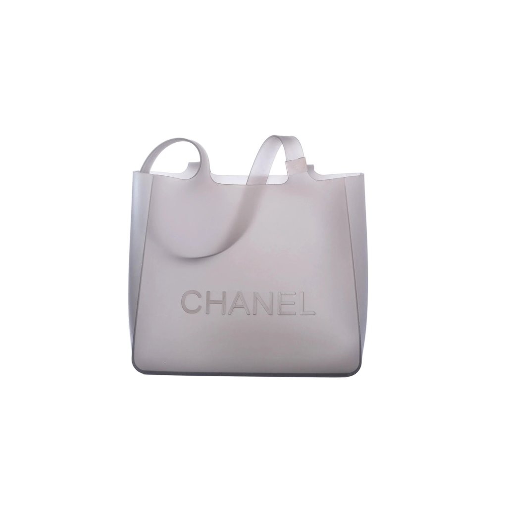 Chanel Jelly Logo Tote -'00s Silver Mini | Pre-Owned Dubai |