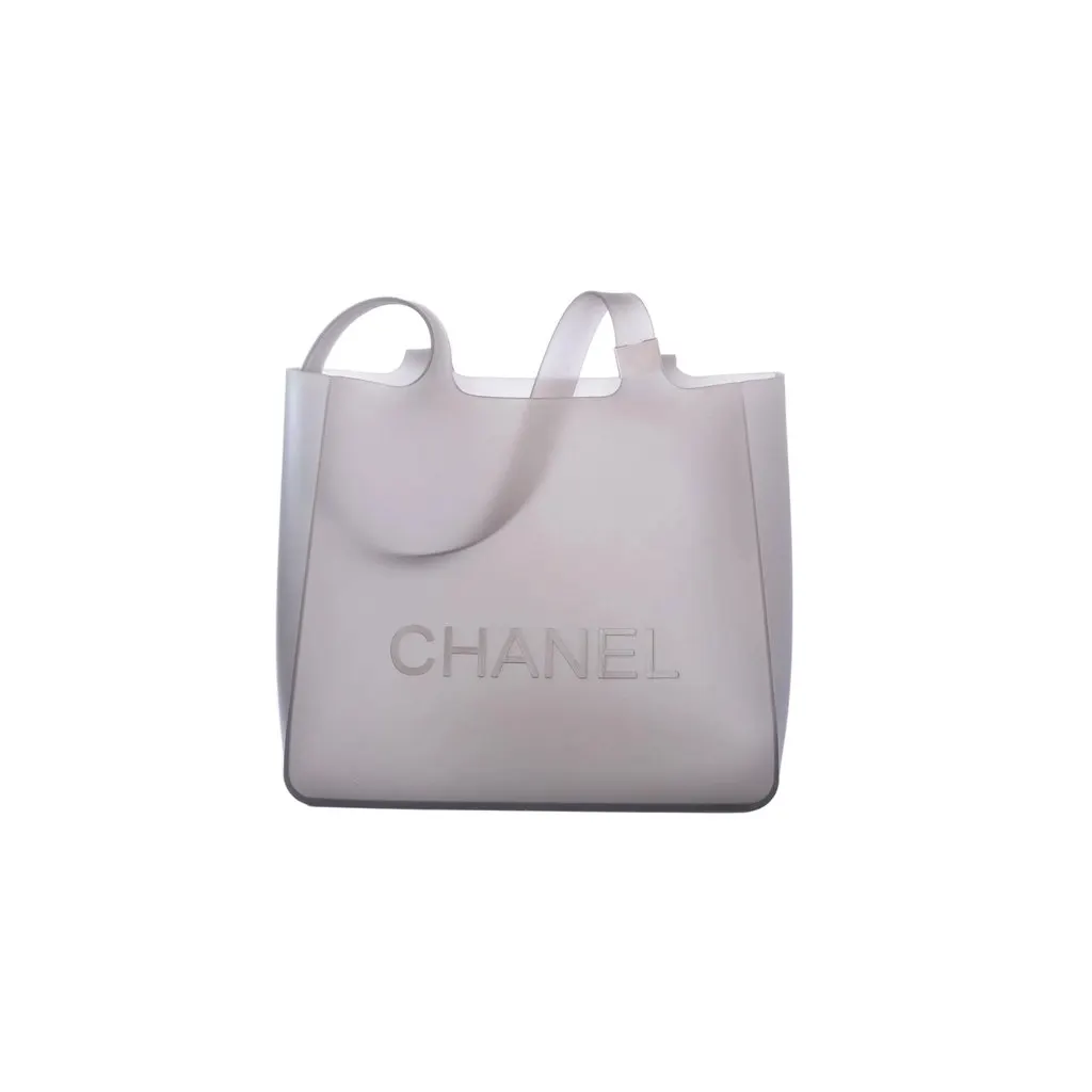 Chanel Jelly Logo Tote -'00s Silver Mini | Libas Collective Chanel Jelly Logo Tote -'00s Silver Mini | Libas Collective