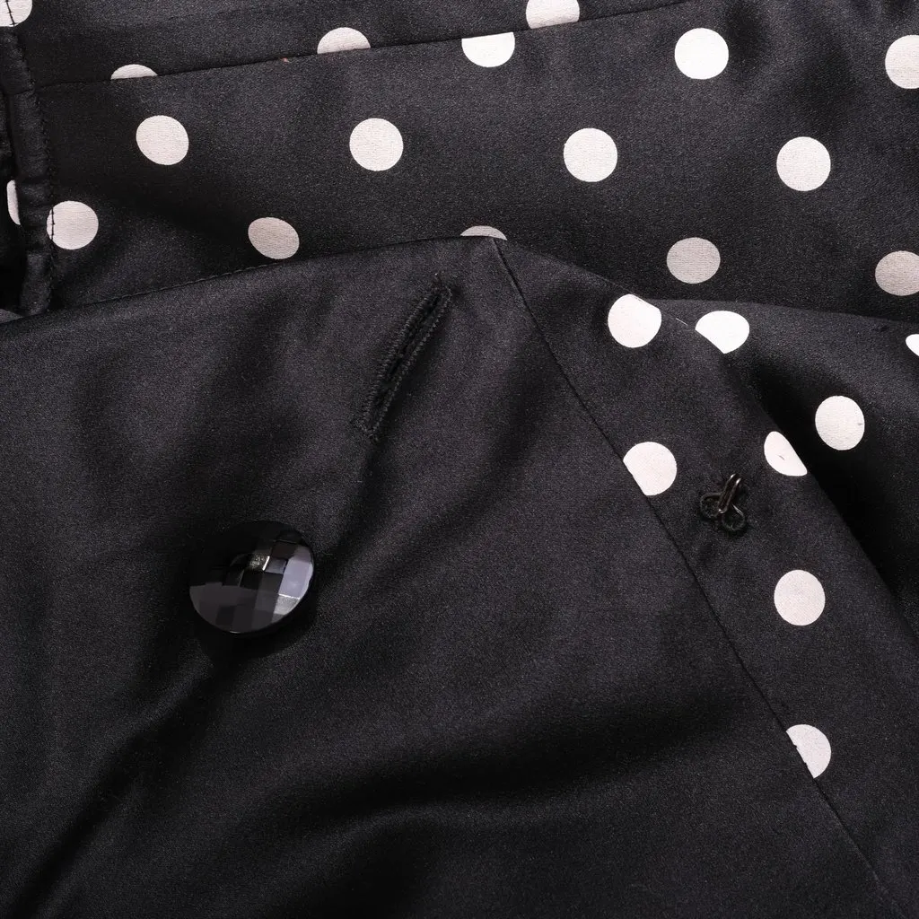 Valentino Night Polka Dot Cropped Blazer - '80s Black Good - Model View