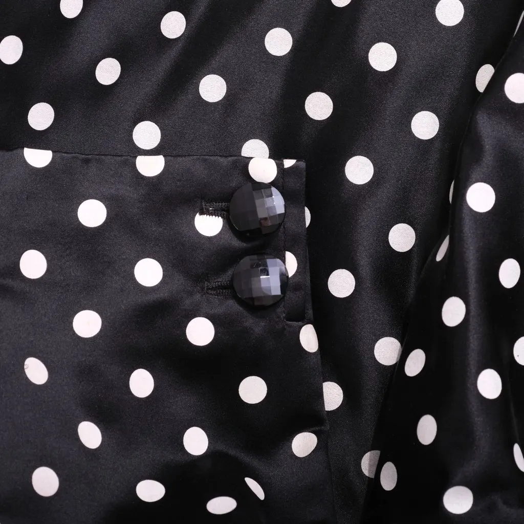 Valentino Night Polka Dot Cropped Blazer - '80s Black Good - Box View