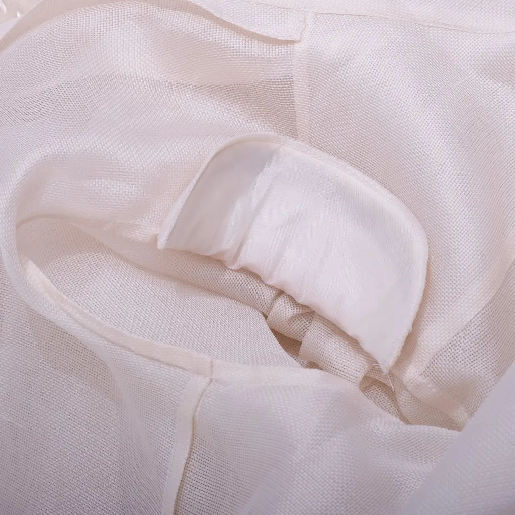 Yves Saint Laurent Rive Gauche Sheer Silk Blouse - '80s White Silk Good - Box View