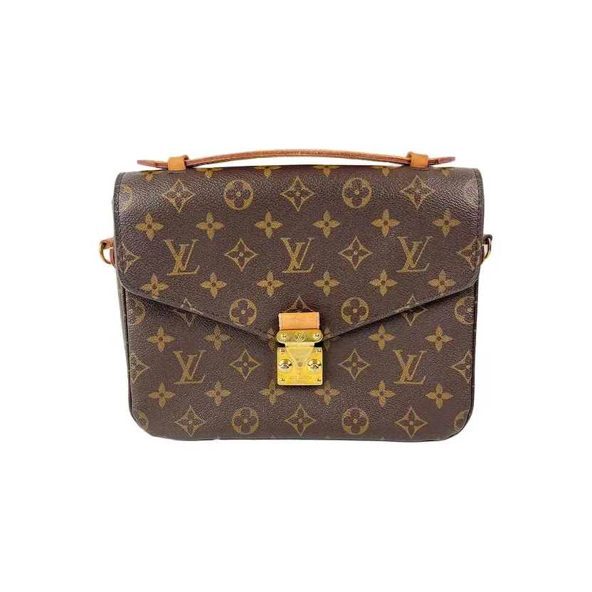 Louis Vuitton Monogram Pochette Metis White Canvas Good - Front View