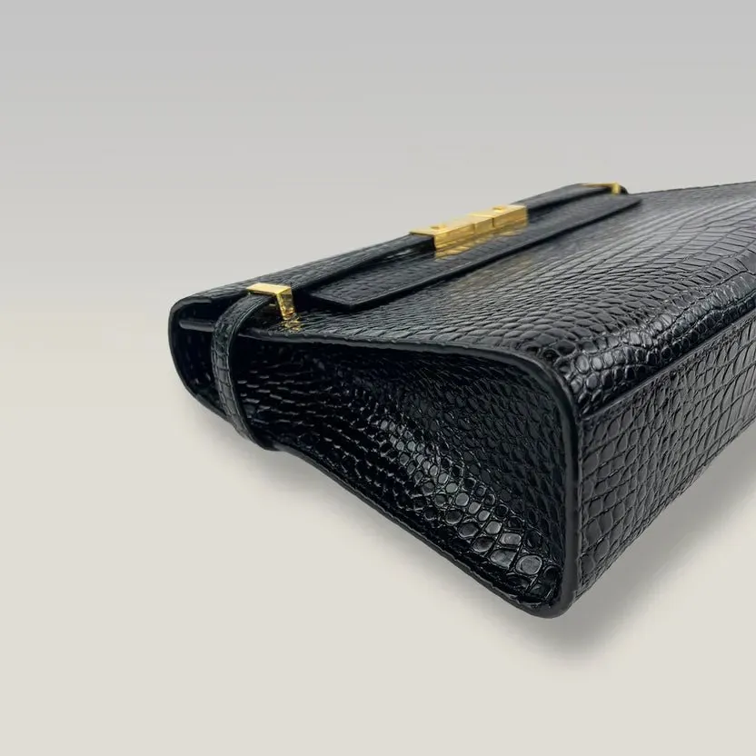Saint Laurent Manhattan Medium Croc Bag - '10s MultiColor Leather Good - Box View