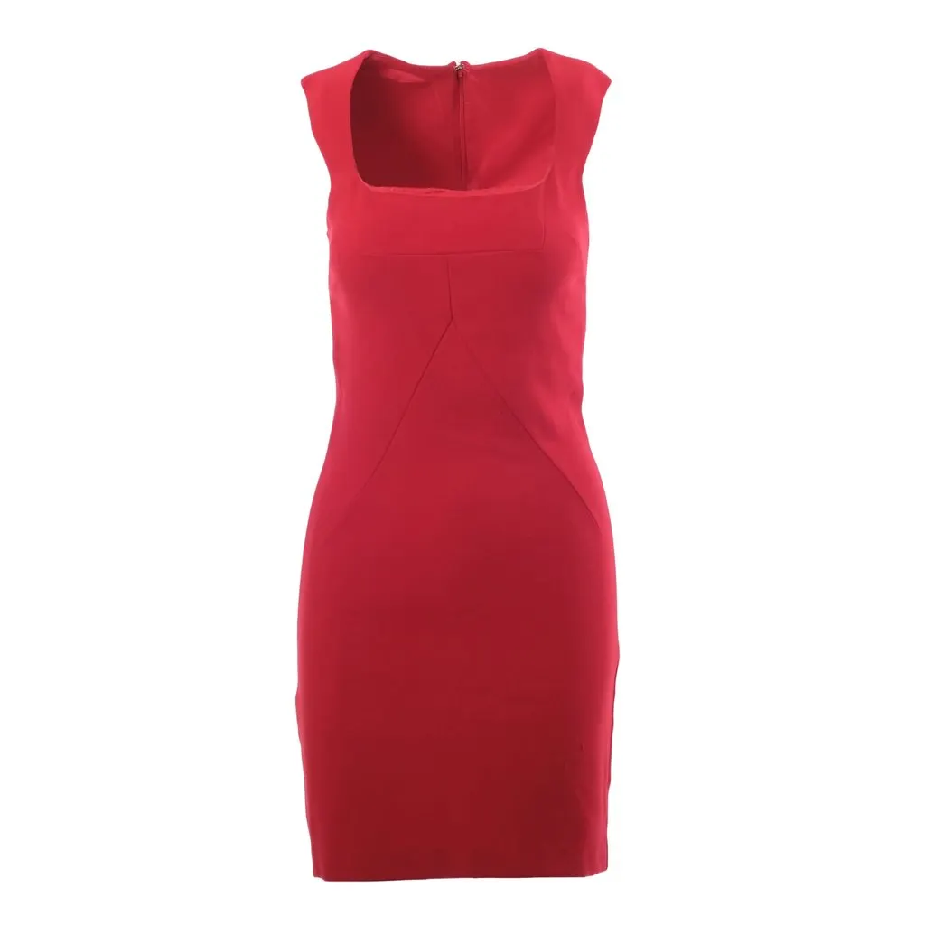 Dolce & Gabbana Red Sleeveless Sheath Dress -'00s Red Good - Front View