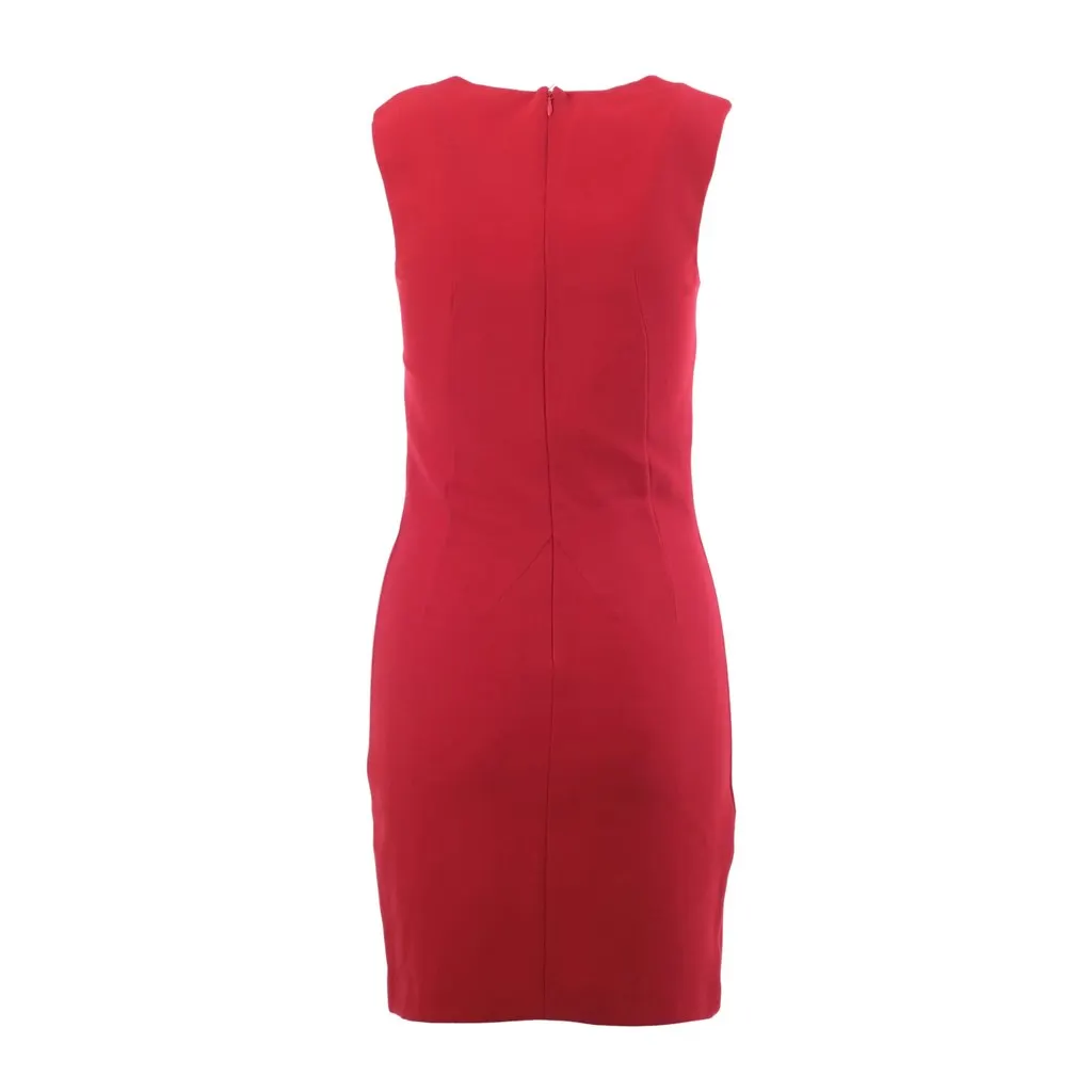 Dolce & Gabbana Red Sleeveless Sheath Dress -'00s Red Good - Inside View