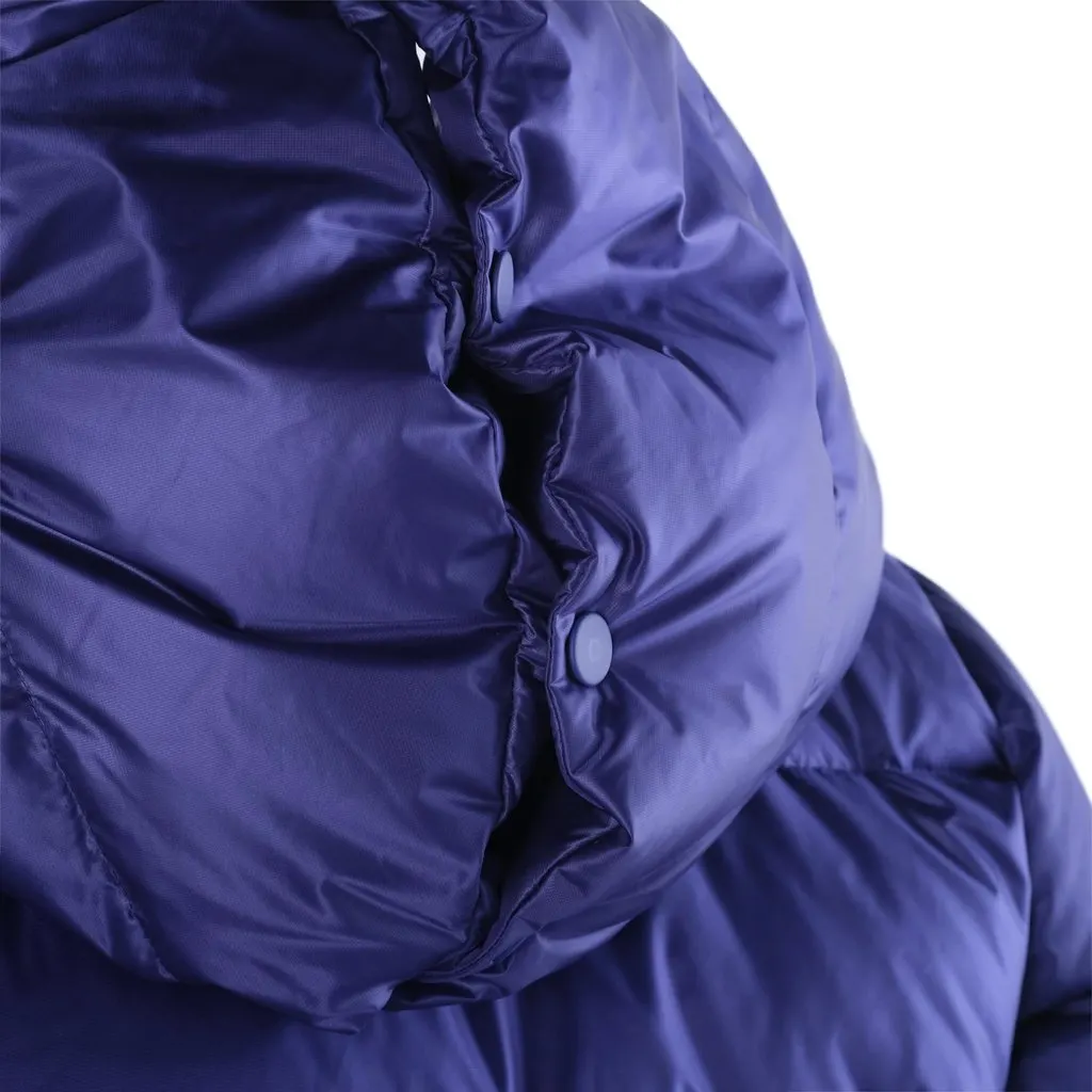 Issey Miyake Pleats Please Issey Miyake Down Jacket Blue - '00s Blue Satin Good - Model View