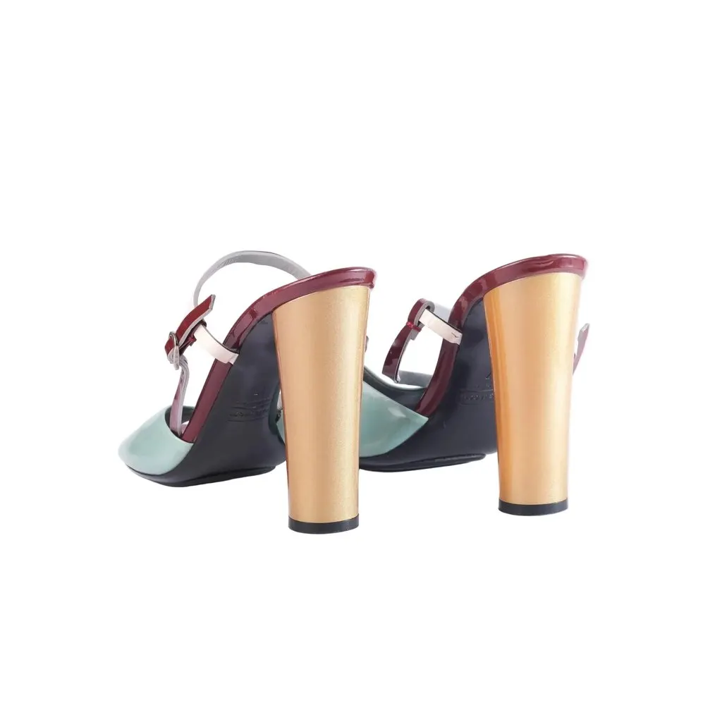 Marc Jacobs Multicolor Ankle Strap Sandals- '10s MultiColor Leather Good - Inside View