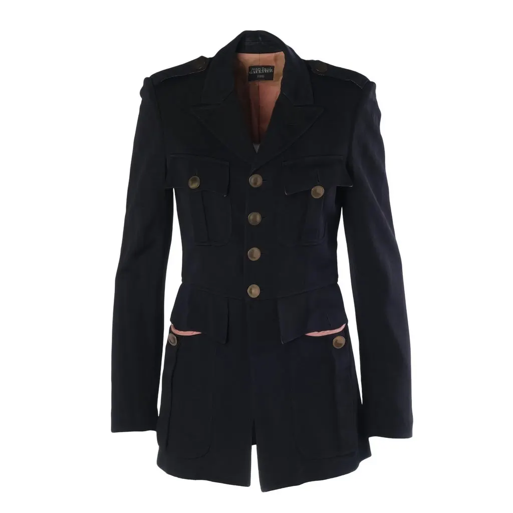 Jean Paul Gaultier Femme Black Military Jacket – '90s