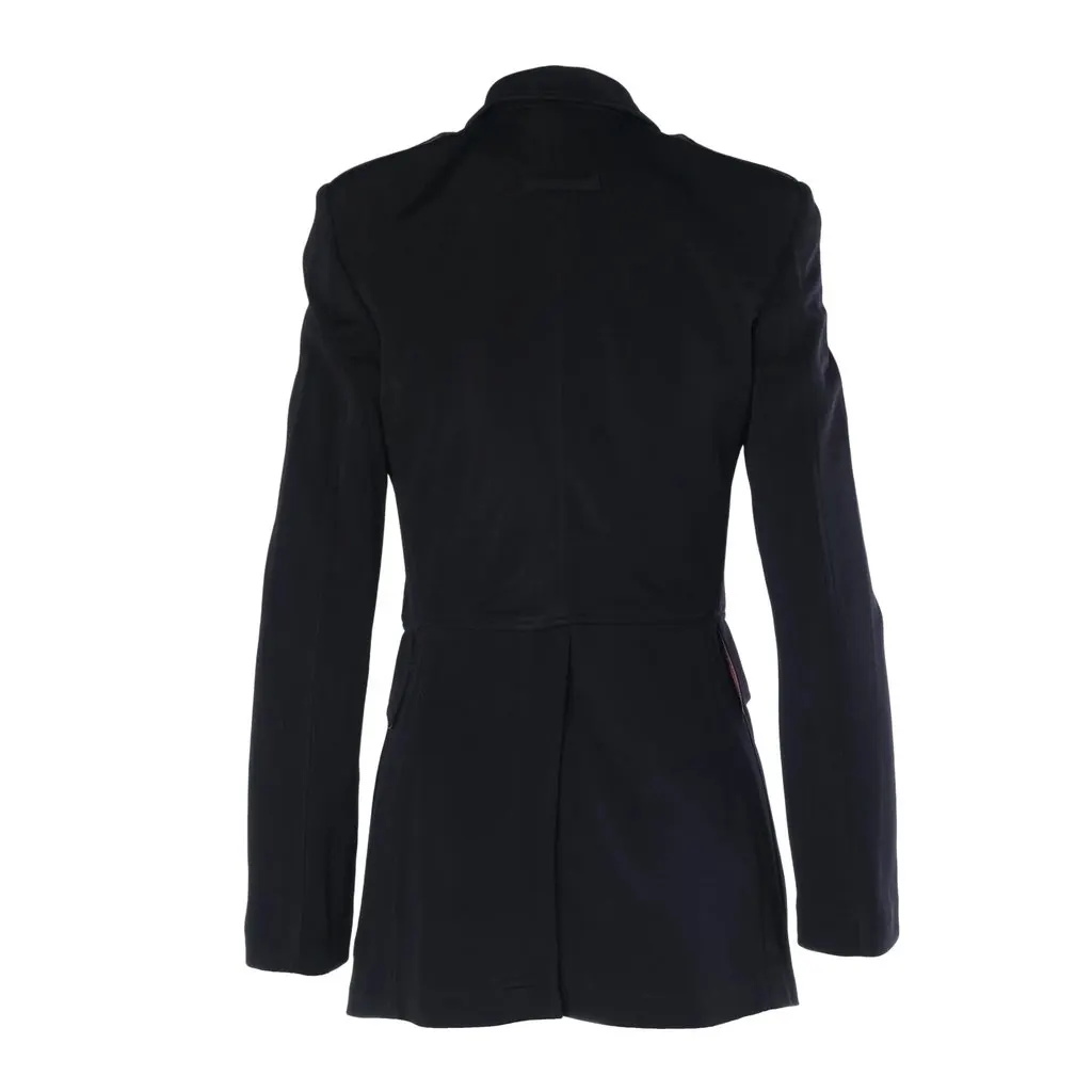 Jean Paul Gaultier Femme Black Military Jacket – '90s Black Wool Good - Inside View