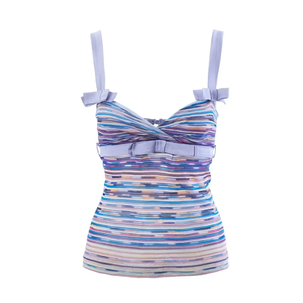 Missoni Bow Trim Knit Camisole Top- '00s