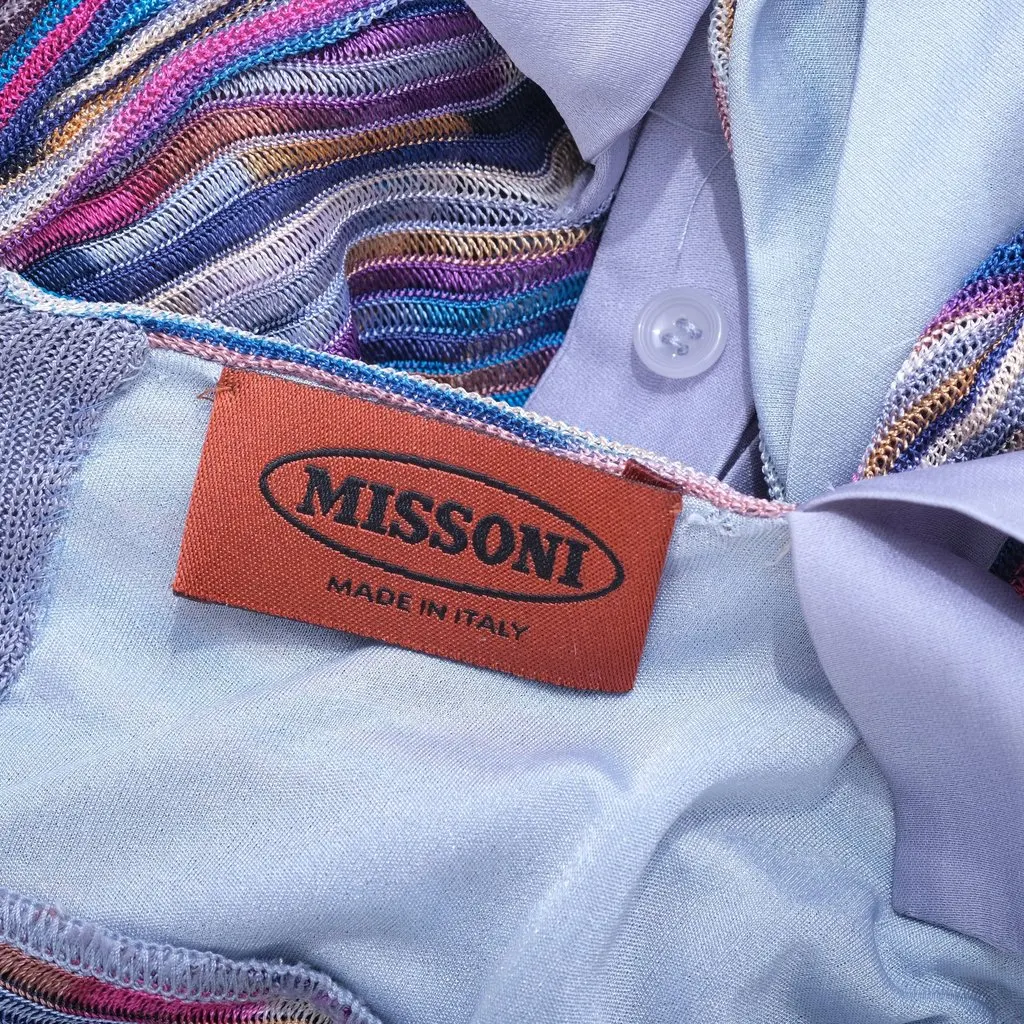 Missoni Bow Trim Knit Camisole Top- '00s MultiColor Good - Model View