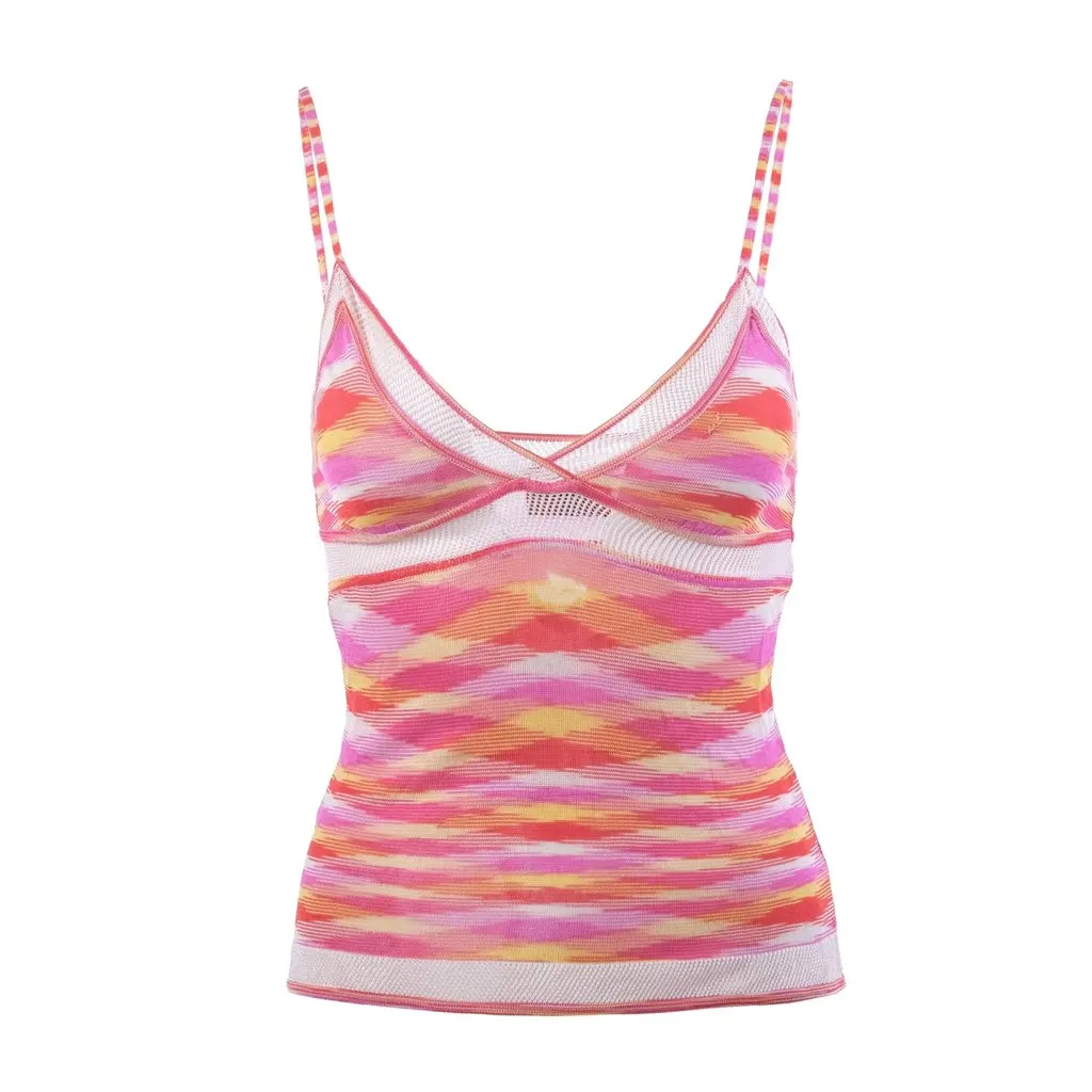 Missoni Pink Space-Dye Knit Camisole Top -'00s