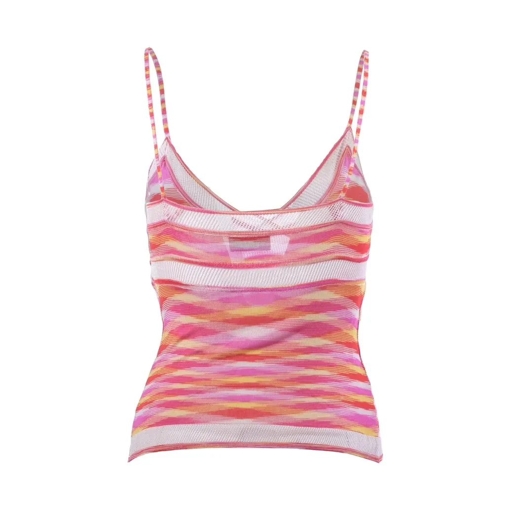 Missoni Pink Space-Dye Knit Camisole Top -'00s Pink Good - Inside View