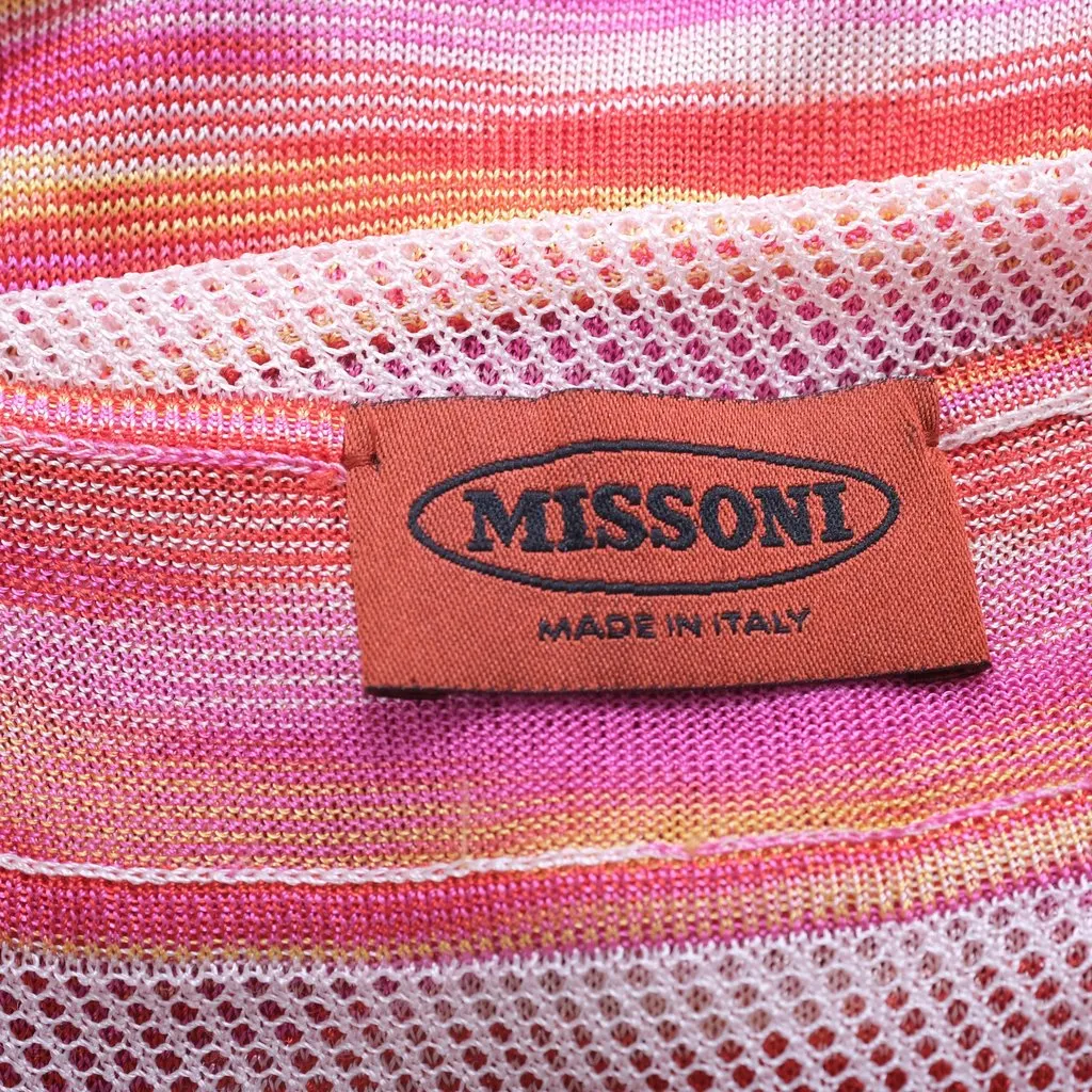 Missoni Pink Space-Dye Knit Camisole Top -'00s Pink Good - Model View