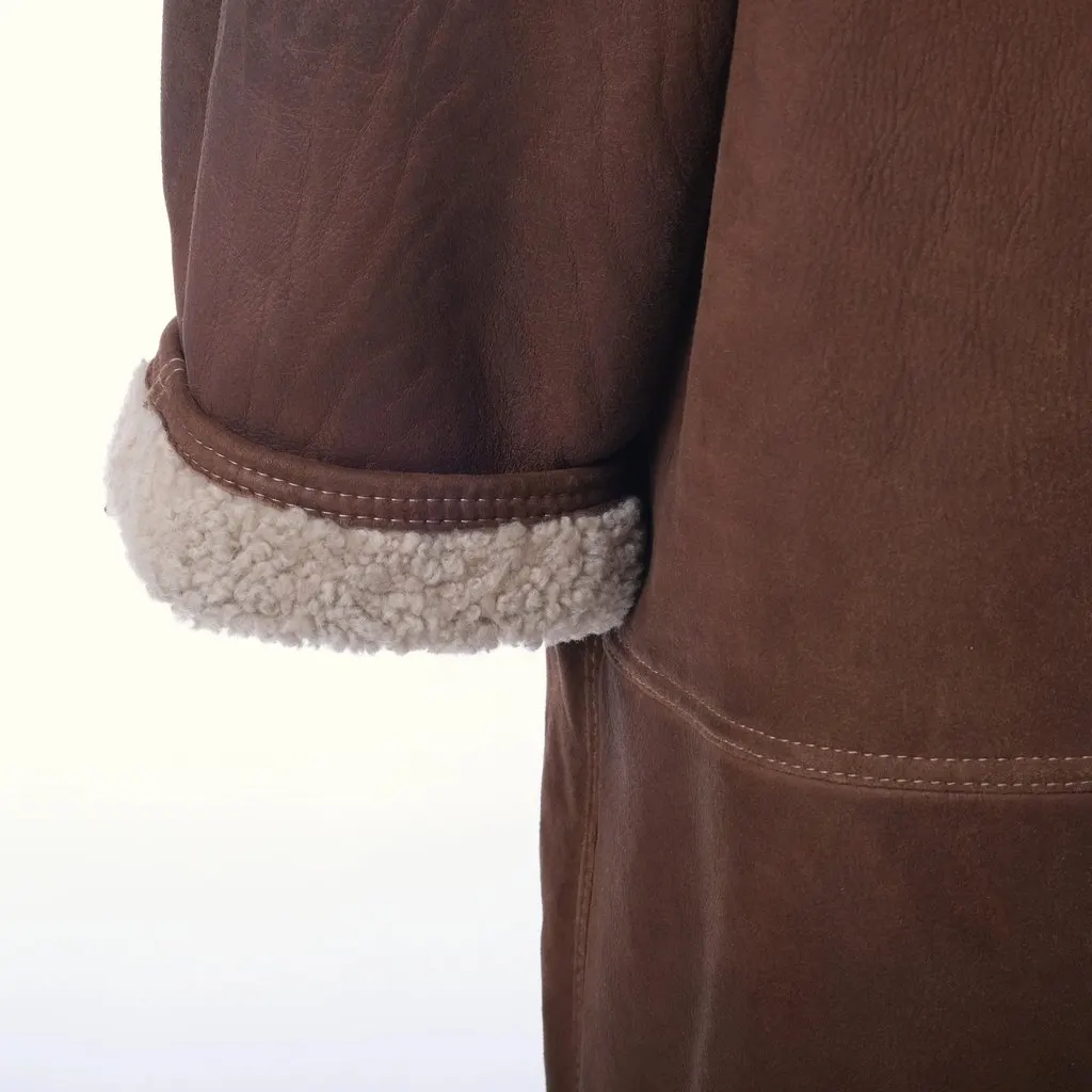 Alberta Ferretti Sheepskin Shearling Coat -'00s Beige Shearling Good - Box View
