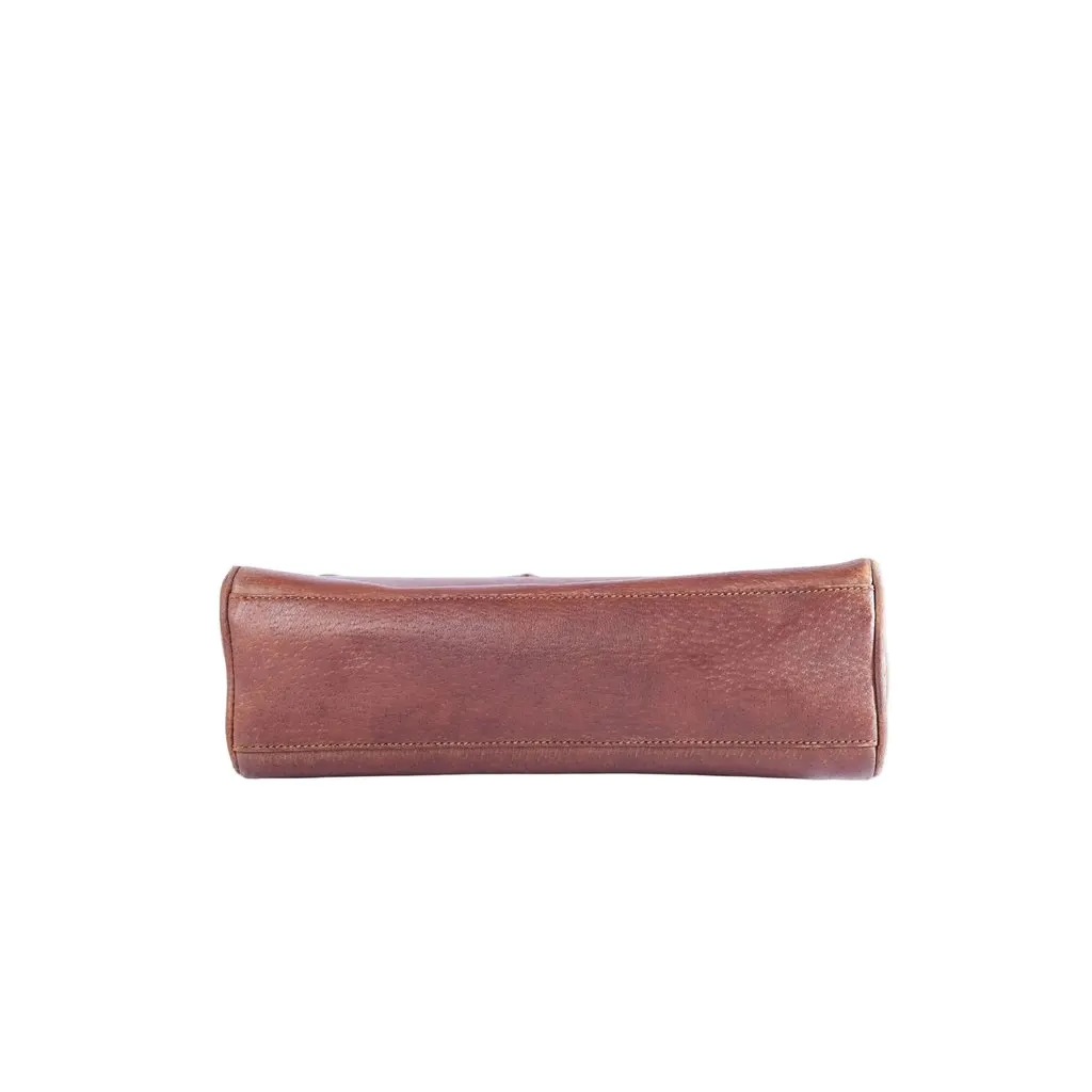 Gucci Leather Bamboo Bag- '60s Brown Leather Good - Model View