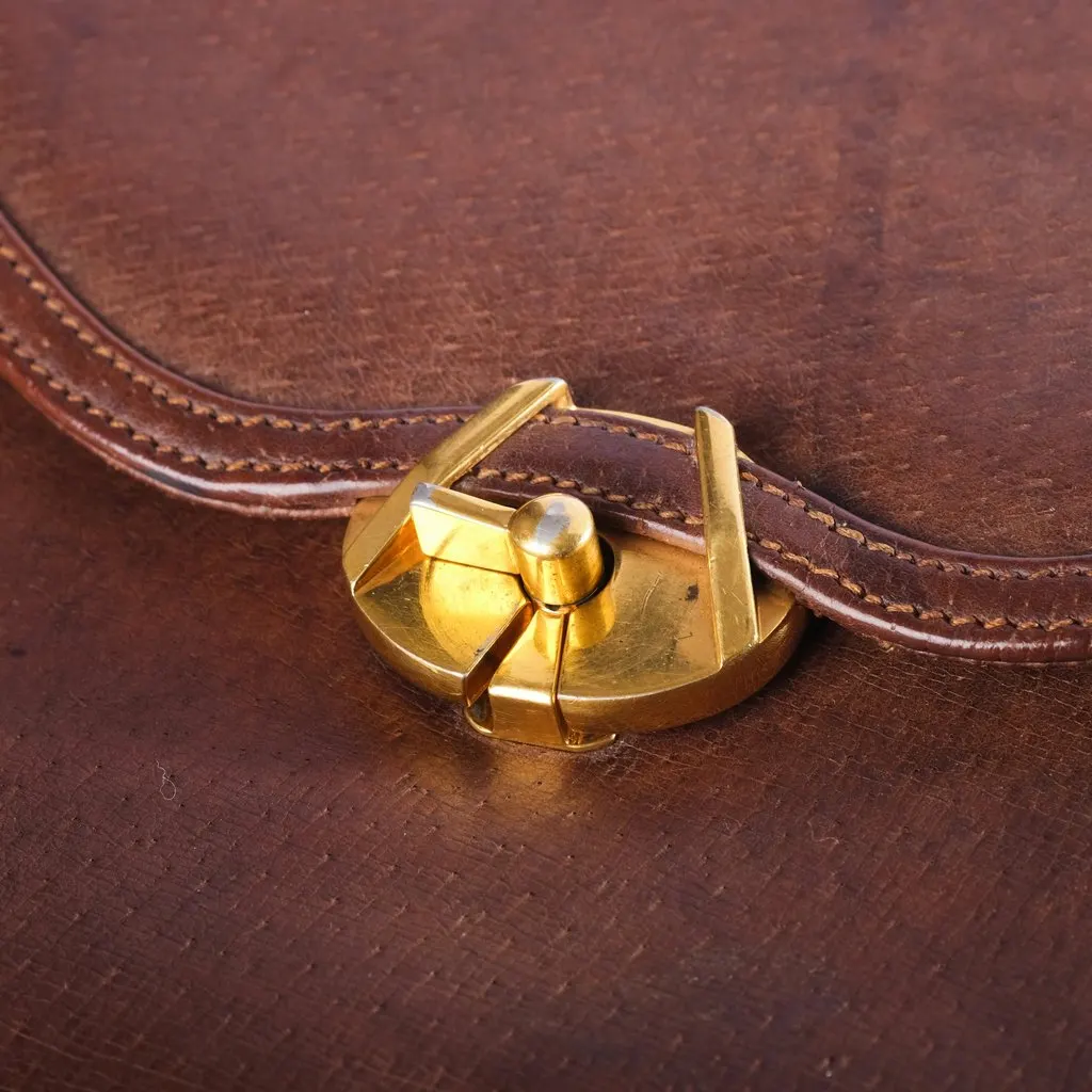 Gucci Leather Bamboo Bag- '60s Brown Leather Good - Box View
