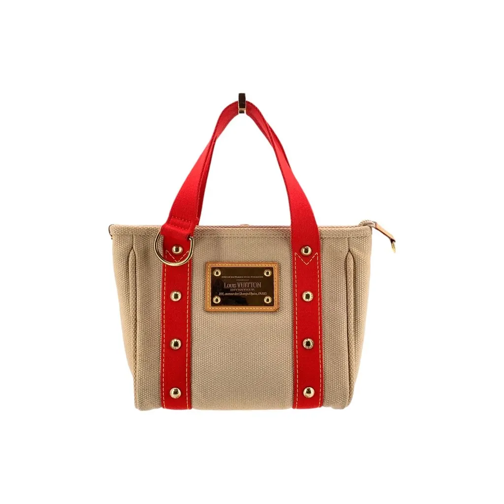 Louis Vuitton Handbag Antigua Beige Lace Good - Front View