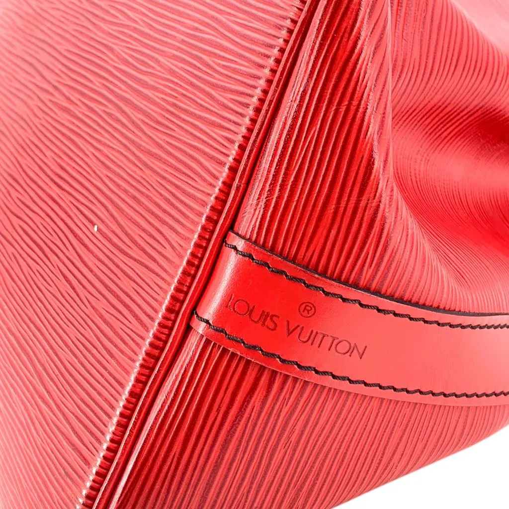 Louis Vuitton Shoulder Bag Vintage Petit Noe Red Leather Good - Box View