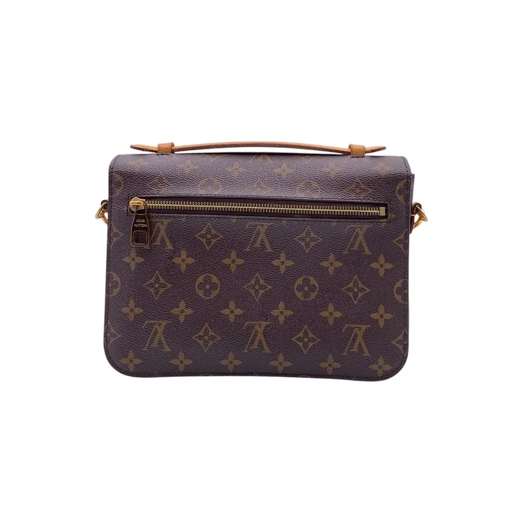 Louis Vuitton Shoulder Bag Metis Gold Canvas Good - Inside View
