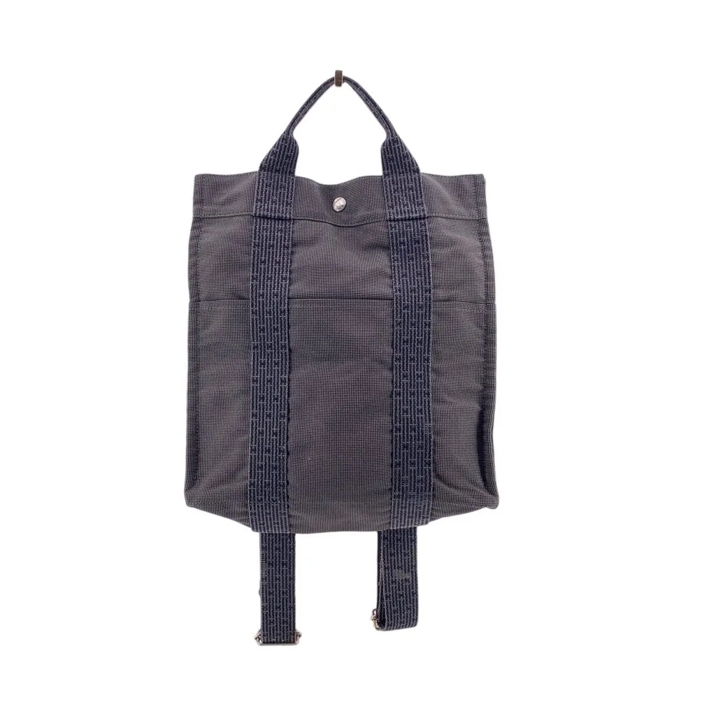 Hermes Backpack Herline Grey Leather Good - Front View