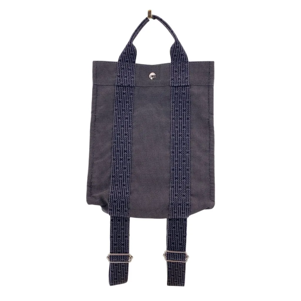 Hermes Backpack Herline Grey Leather Good - Front View