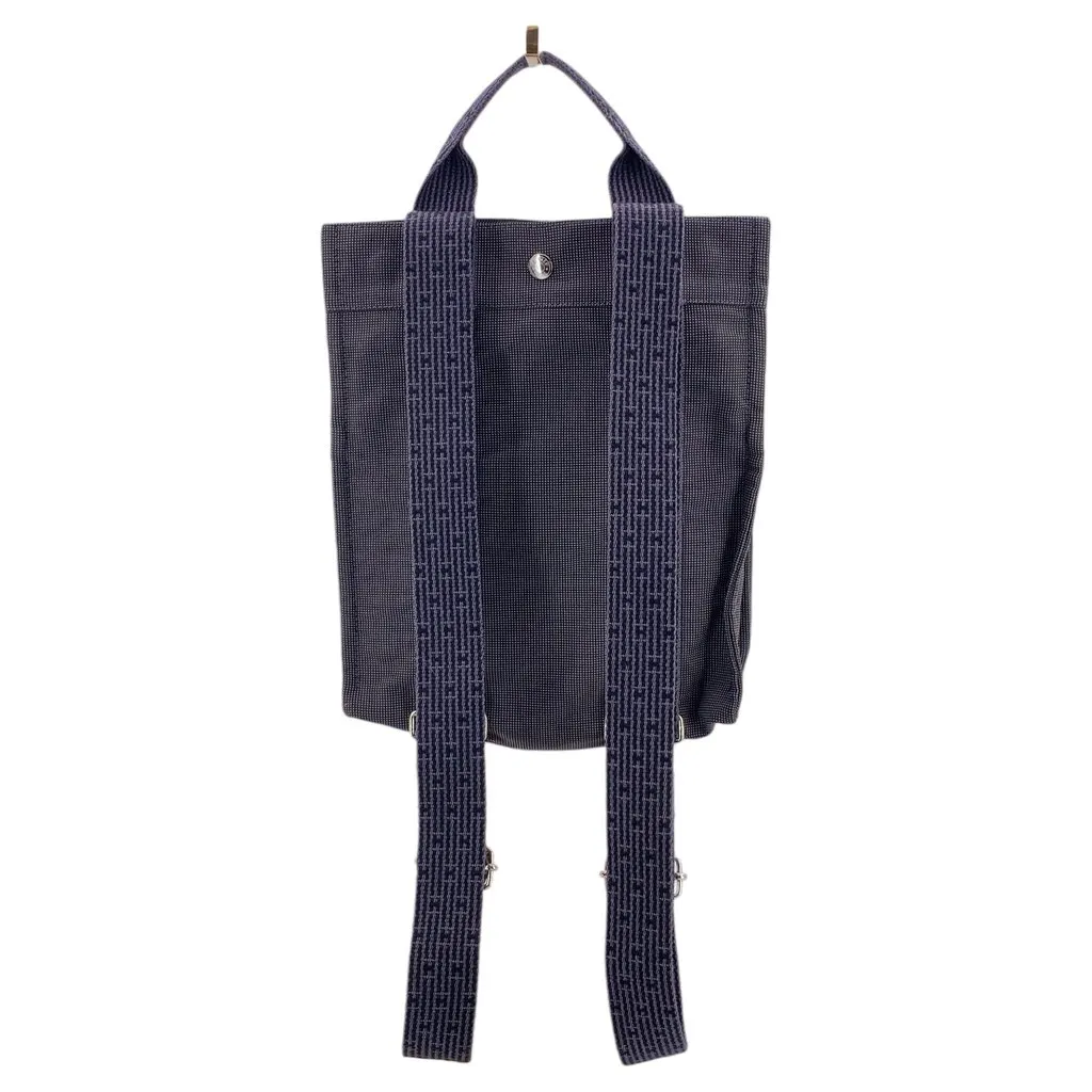 Hermes Backpack Herline Grey Leather Good - Back View