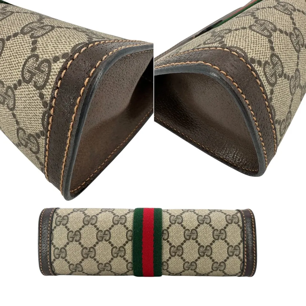 Gucci Clutch Bag Vintage Ophidia Beige Canvas Good - Model View