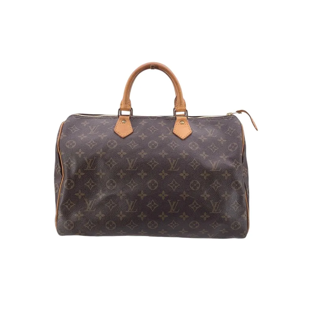 Louis Vuitton Handbag Vintage Speedy Brown Canvas Good - Front View